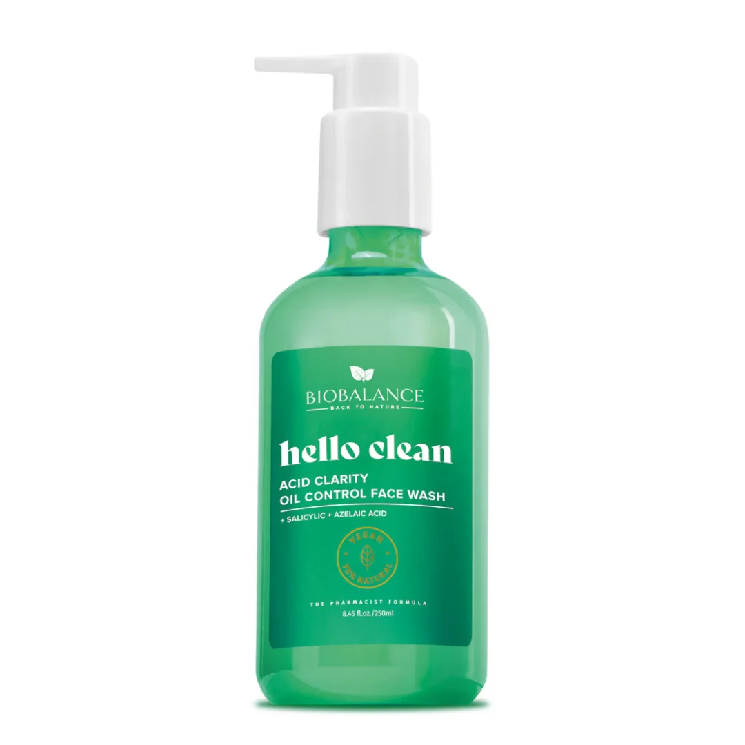 Gel De Curatare Cu Acid Salicilic + Acid Azelaic Hello Clean Acid Clarity, 250 Ml, Bio Balance
