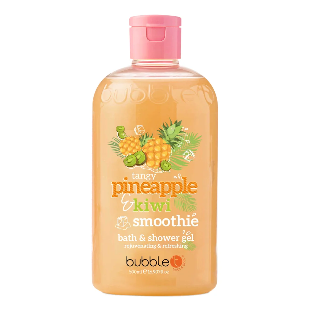 Gel De Dus Si Baie Cu Aroma De Ananas Si Kiwi, 500ml, Bubble T