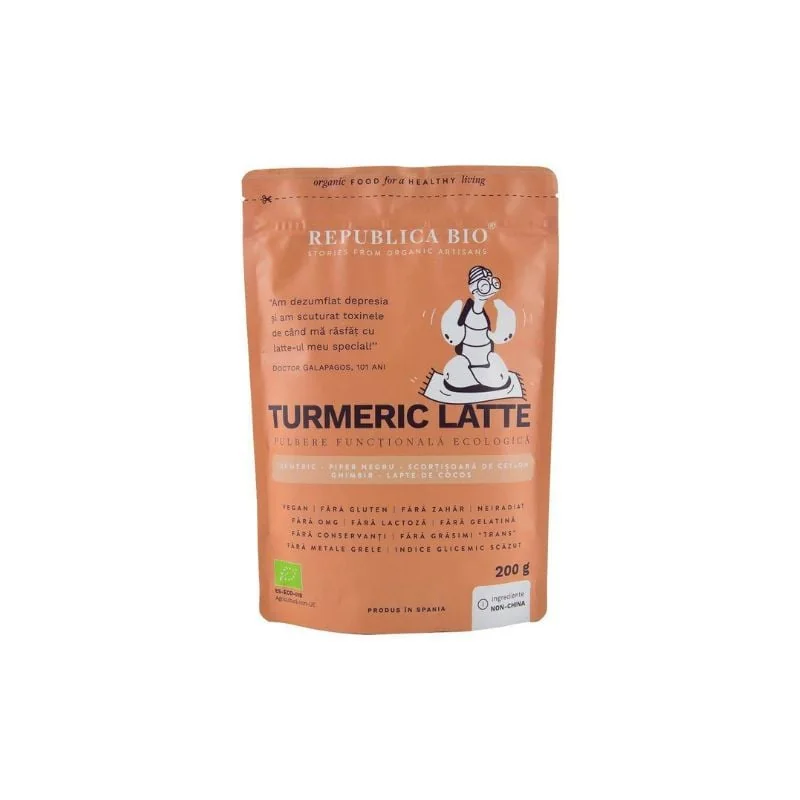 Republica Bio Turmeric Latte, Pulbere Functionala Ecologica, 200g