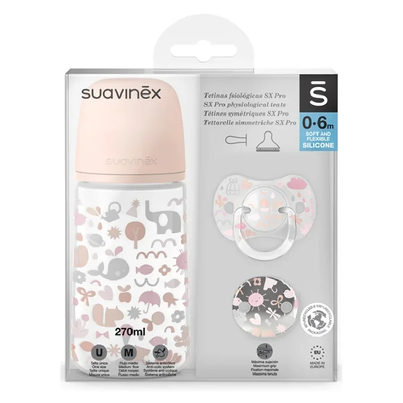 Set Pentru Bebelusi, Memories, Roz, 3 Piese, SUAVINEX