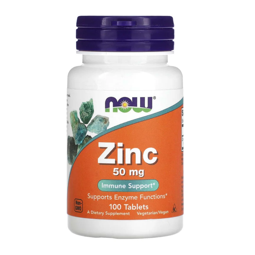Zinc Gluconat, 50 Mg, 100 Tablete, Now Foods