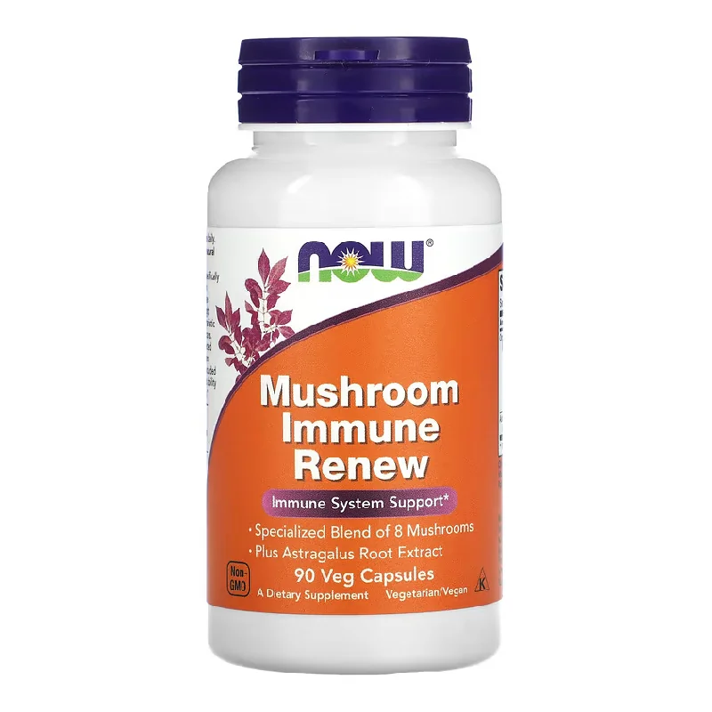 Muschroom Immune Renew, 90 Capsule Vegetale, Now Foods