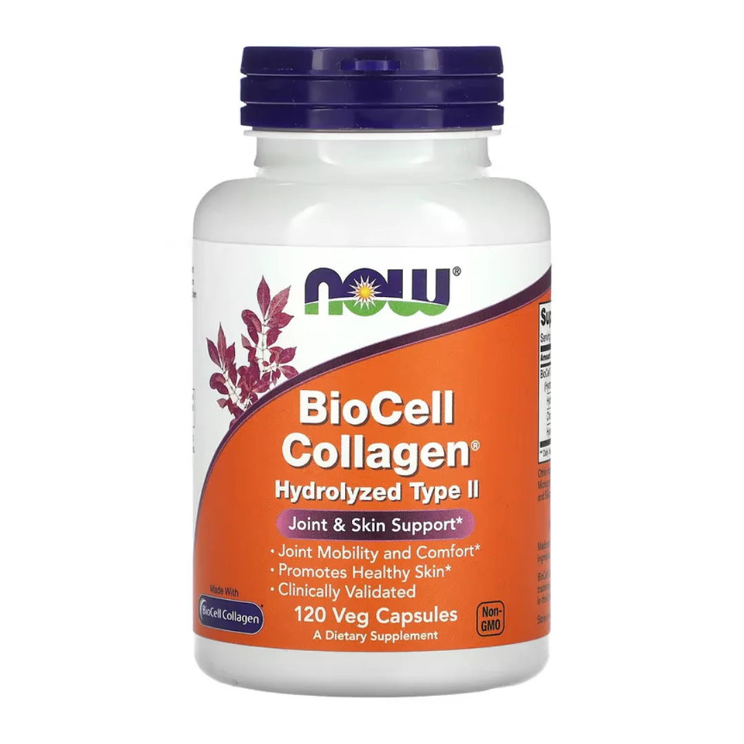 Colagen Hidrolizat De Tip 2 Biocell Collagen, 120 Capsule, Now Foods