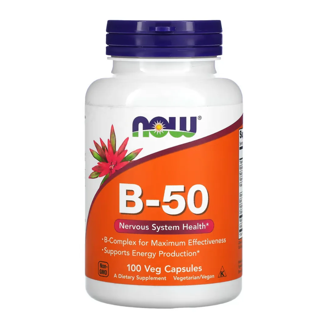 B-50 Complex, 100 Tablete, Now Foods