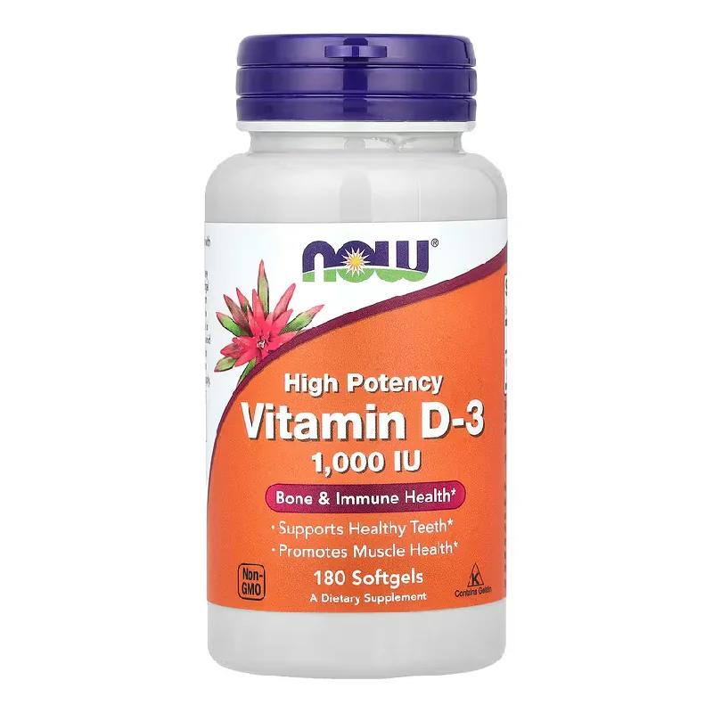 Vitamina D-3, 1.000 UI, 120 Gelule Moi, Now Foods