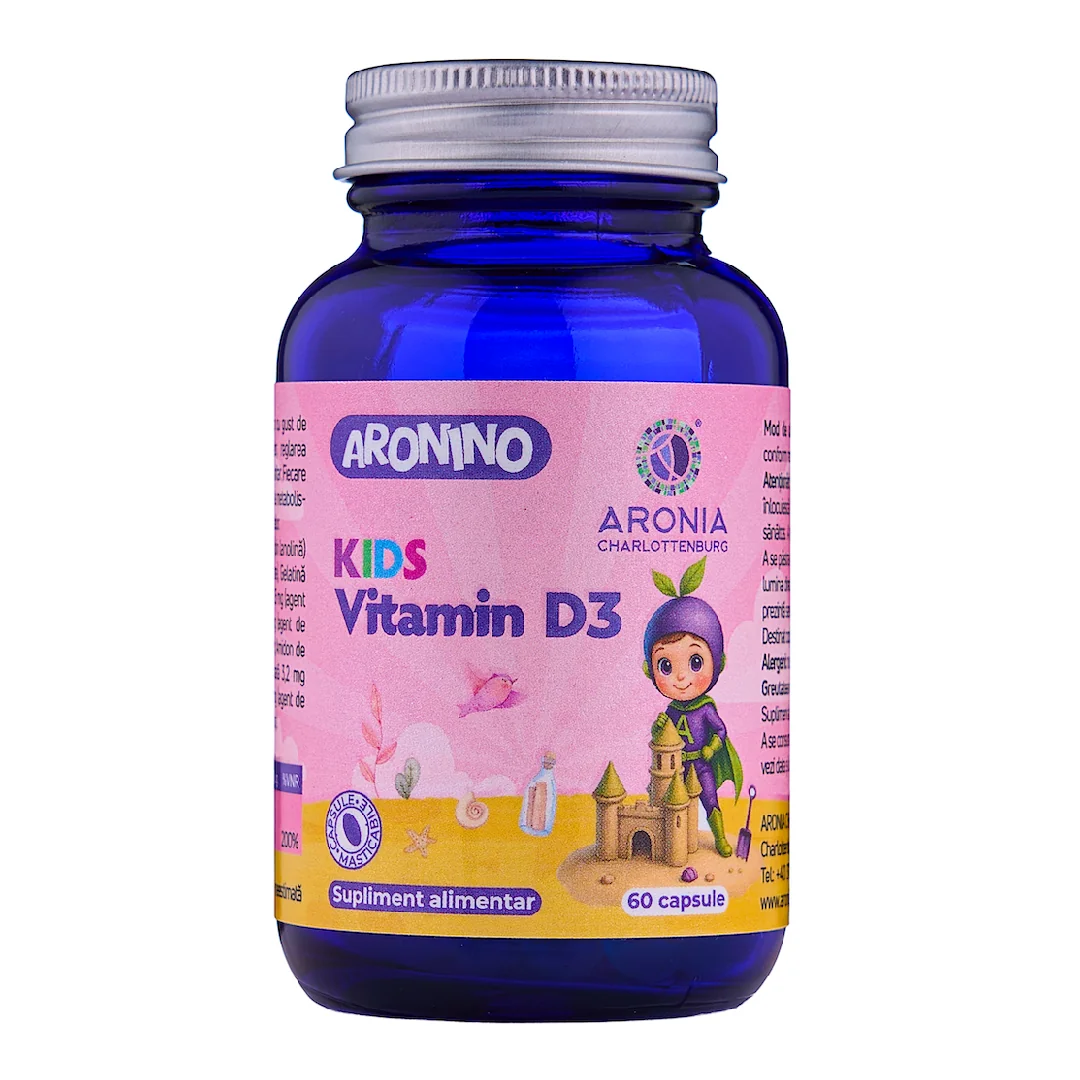 Kids Vitamin D3, Aronino, 60 Capsule Masticabile, Aronia Charlottenburg