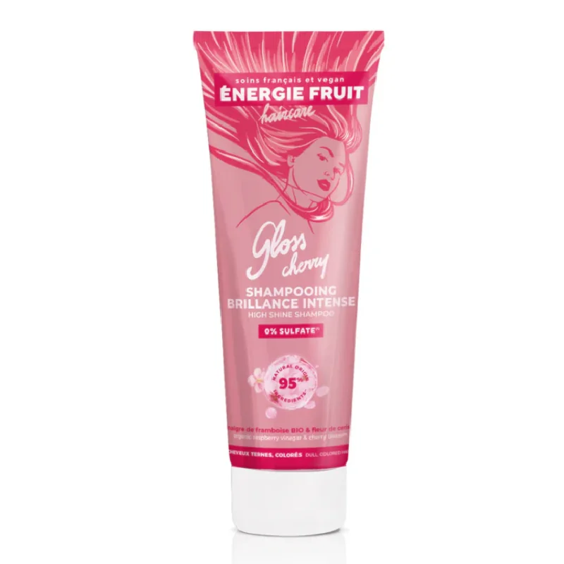 Sampon Cu Oțet Organic Zmeura Si Flori De Cires, 250 Ml, Energie Fruit