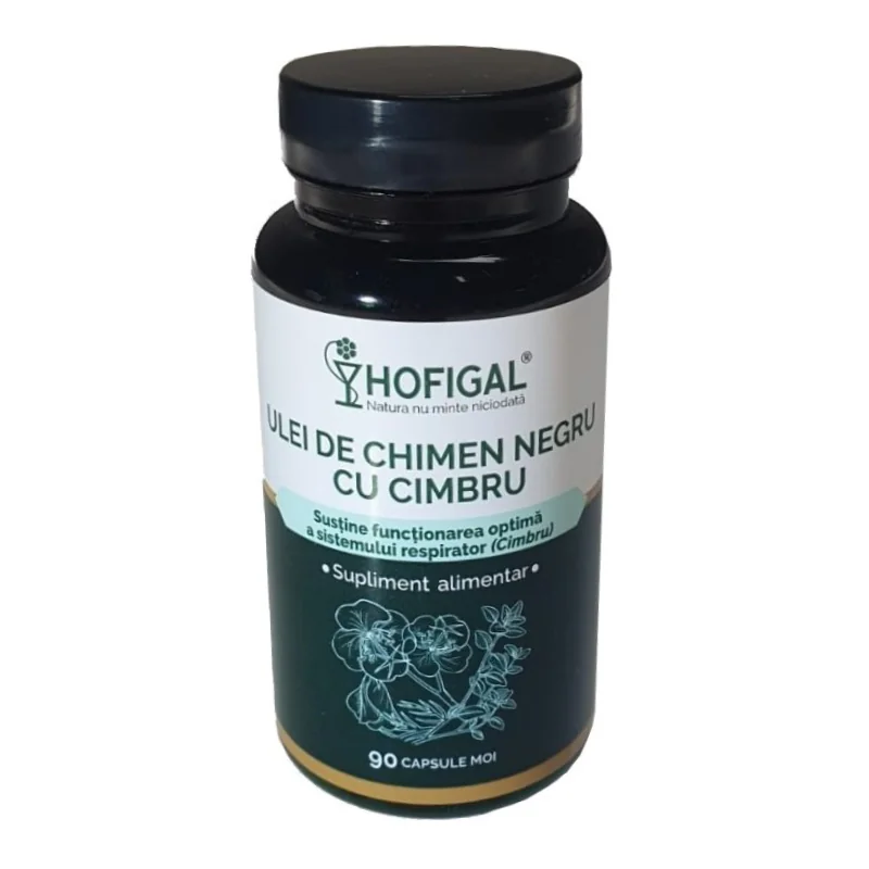 Ulei De Chimen Negru Cu Cimbru, 90 Capsule, Hofigal