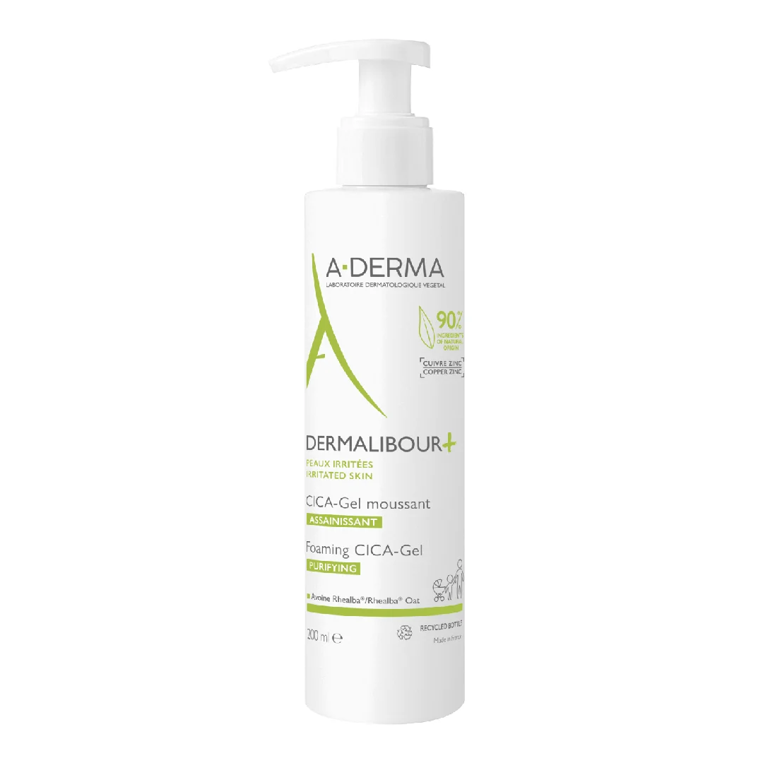 Gel Spumant Purificator Pentru Piele Iritată Dermalibour+ Cica, 200 Ml, A-Derma