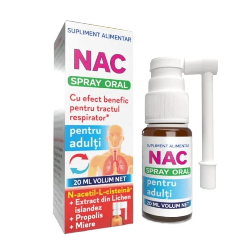 Spray Oral Pentru Adulți NAC, 20Ml, Justin Pharma