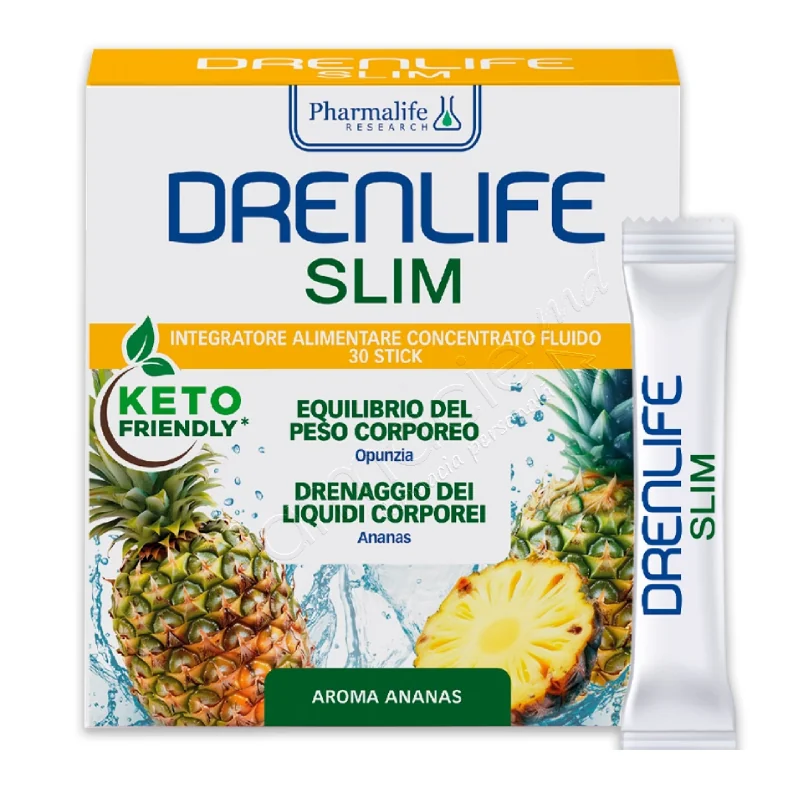Drenlife Slim Stick Aroma De Ananas, 30 Plicuri*10ml, Pharmalife