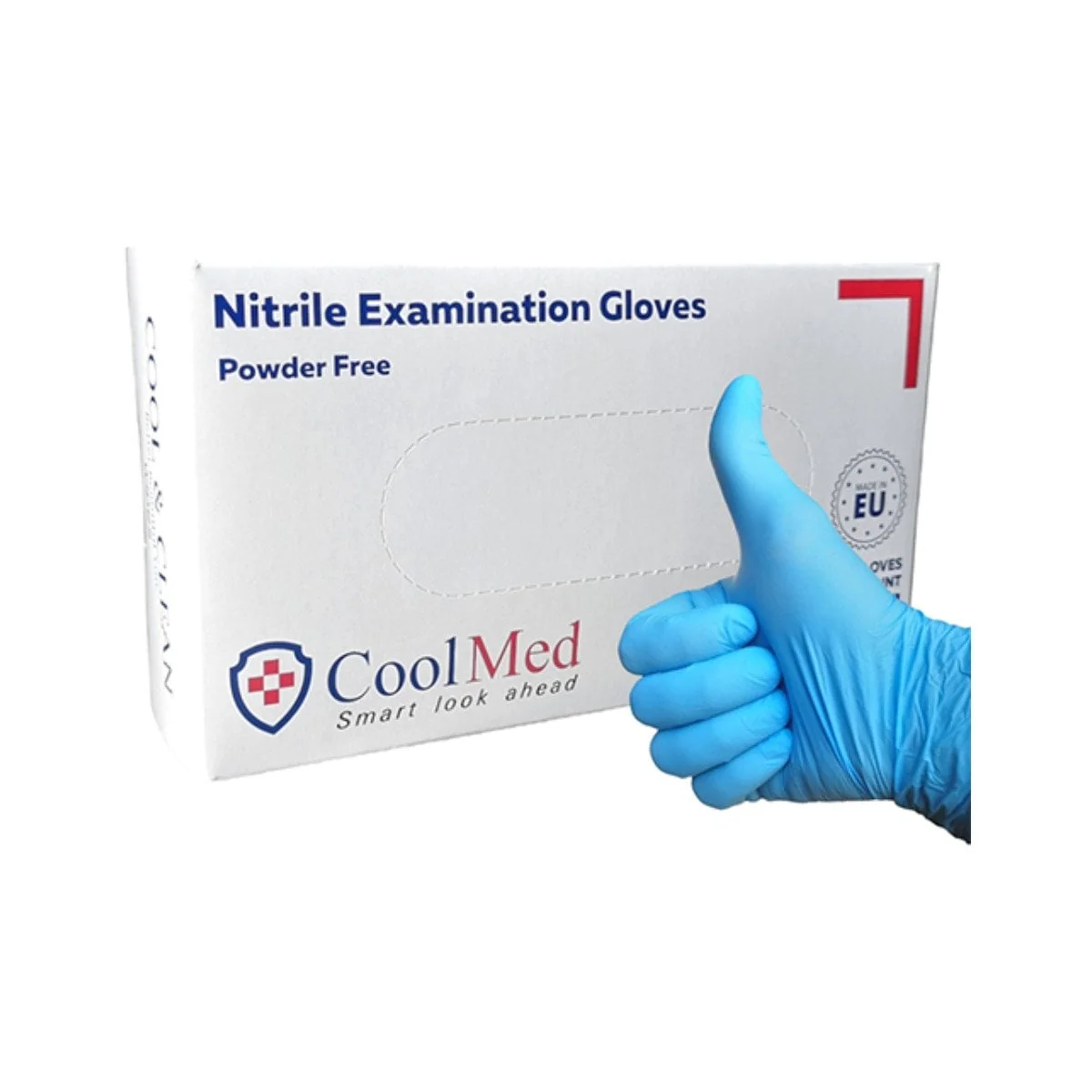 Manusi Examinare Nitril Albastre X 100 Buc, Coolmed - M