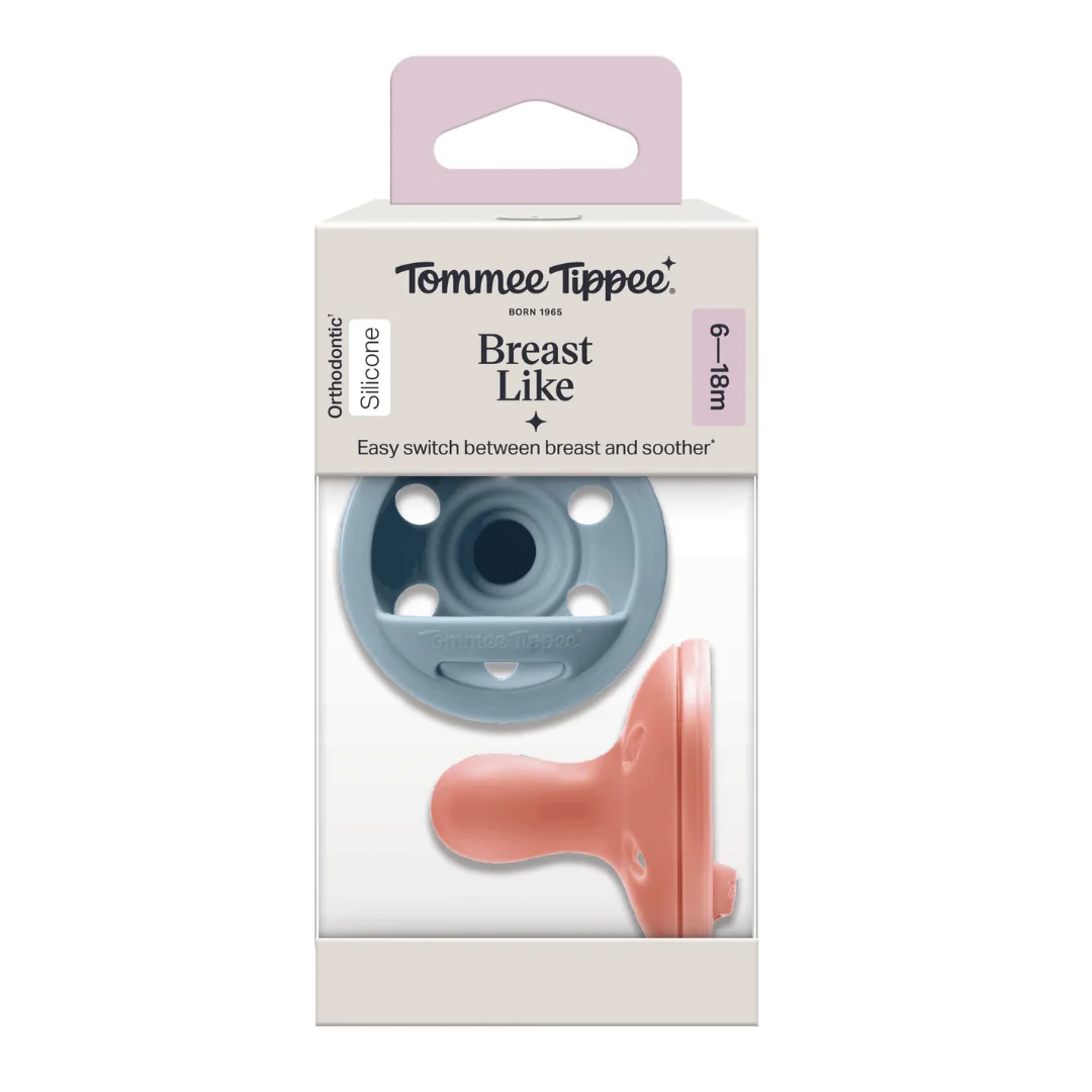 Suzete Silicon Breast Like, 6-18 Luni, 2 Bucăți, Teracotă, Tommee Tippee