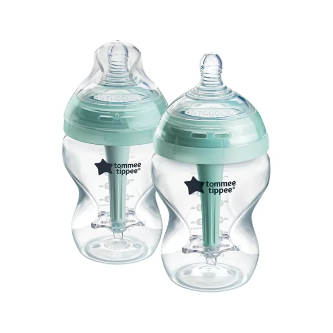 Set Biberoane Advanced Anti-Colici Cu Autosterilizare, 0 Luni+ Natural Start, 2*260 Ml, Tommee Tippee