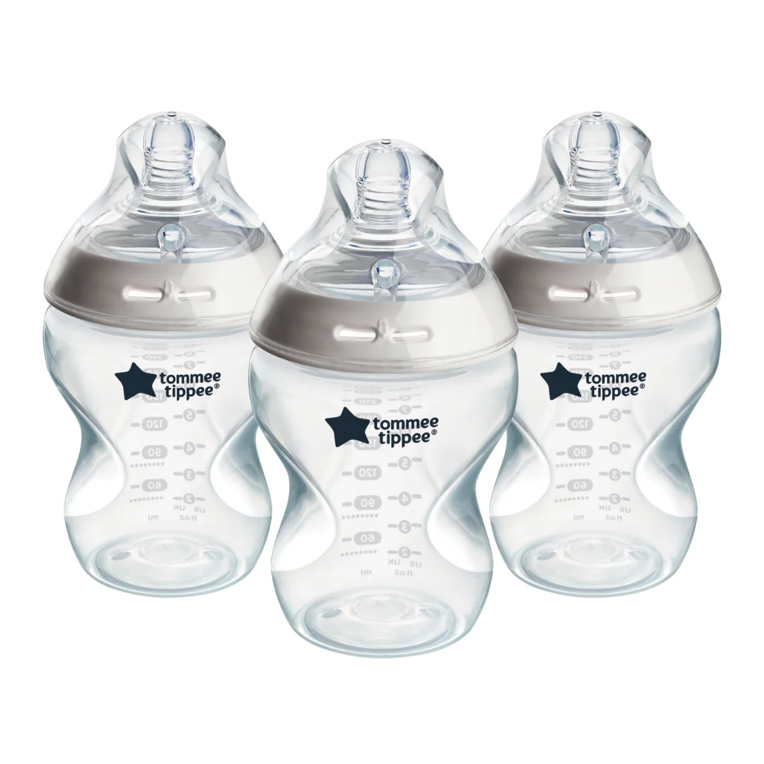 Set Biberoane Cu Autosterilizare Natural Start, 0 Luni+, 3 Bucăți*260 Ml, Tommee Tippee