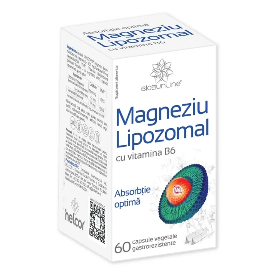 Magneziu Lipozomal, 60 Capsule, Helcor