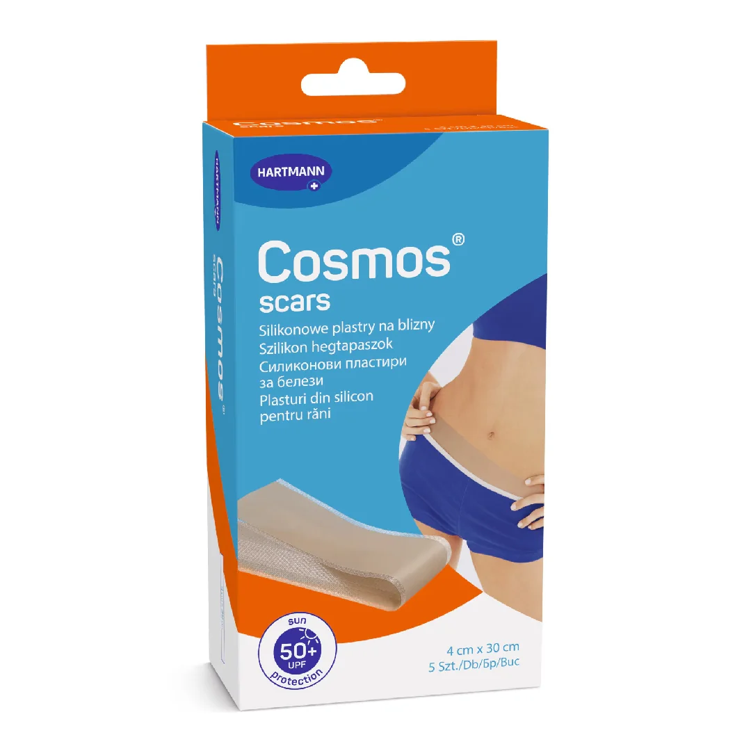 Plasturi Siliconici Pentru Cicatrici Cosmos Scars, 7.2*5 Cm, 5 Bucăți, Hartmann