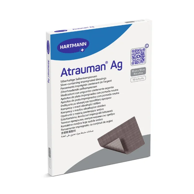 Pansament Cu Ioni De Argint Atrauman Ag 10*10 Cm, 10 Bucati, Hartmann