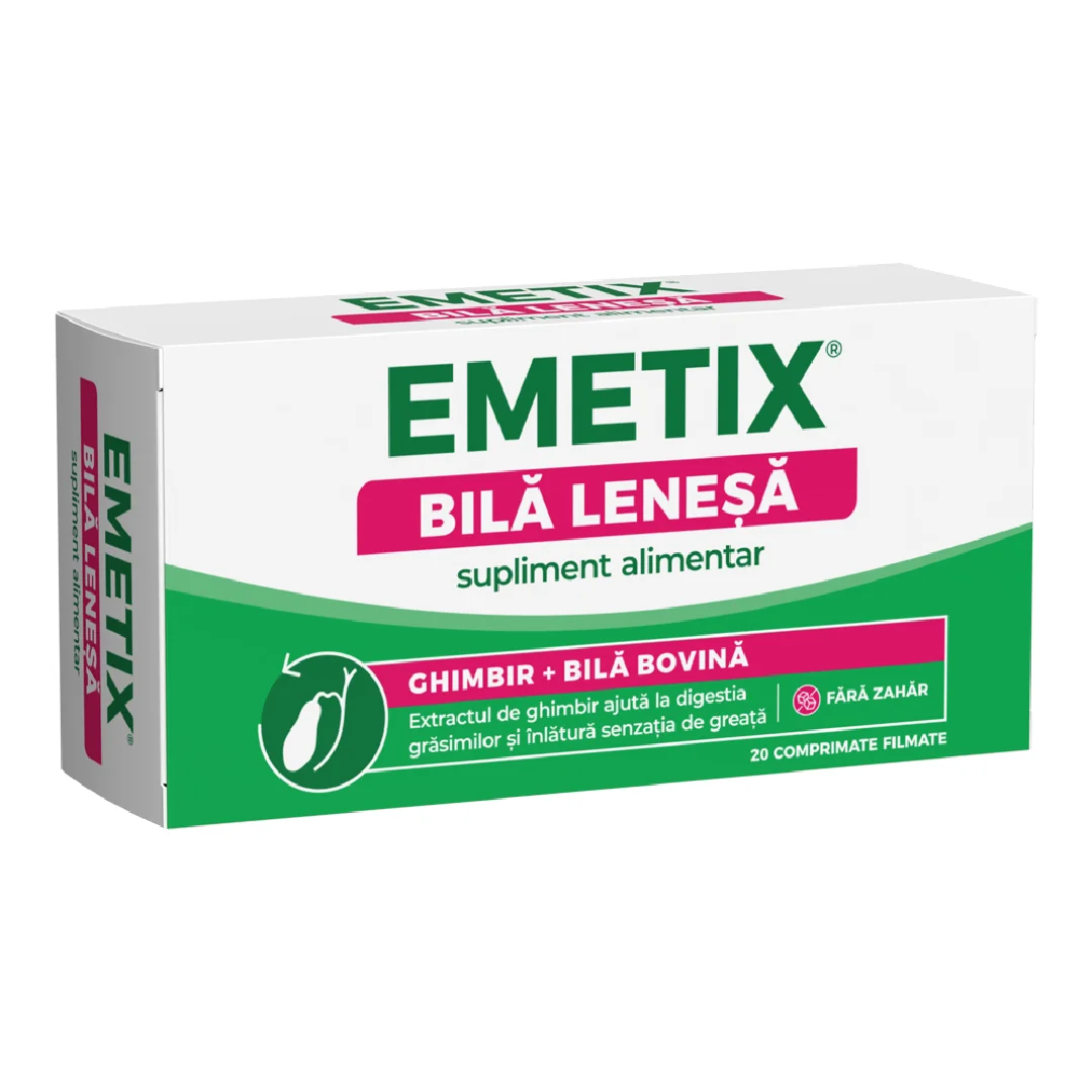 Emetix Bilă Lenesă, 20 Comprimate, FITERMAN PHARMA