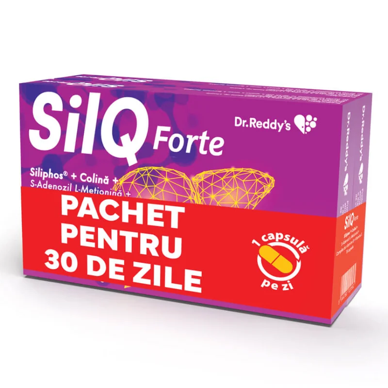 Pachet SilQ Forte, 2*15 Capsule, Dr. Reddys