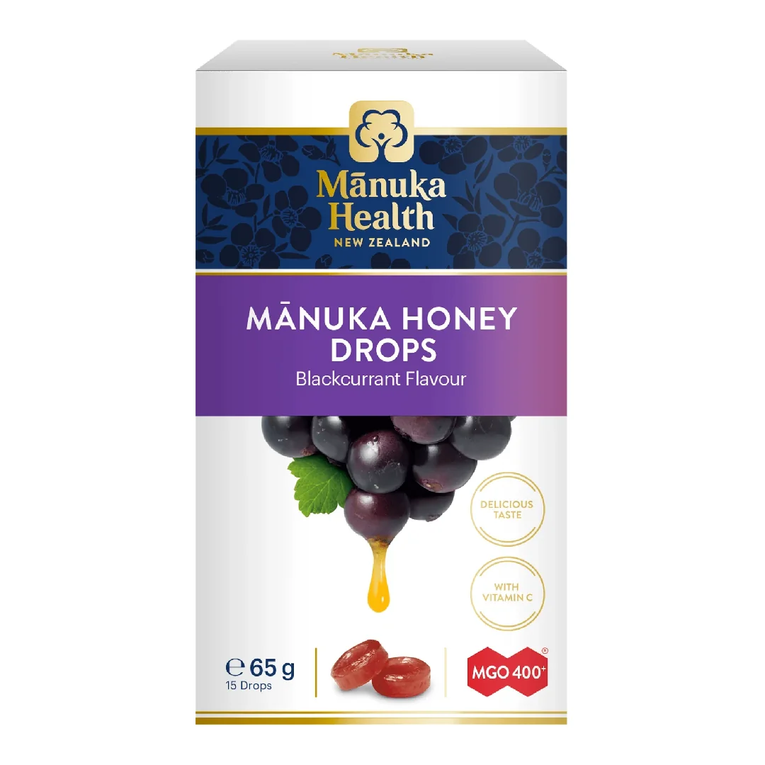 Bomboane Cu Miere De Manuka Mgo 400+ Si Aroma Naturala De Coacaze, 65 G, Manuka Health