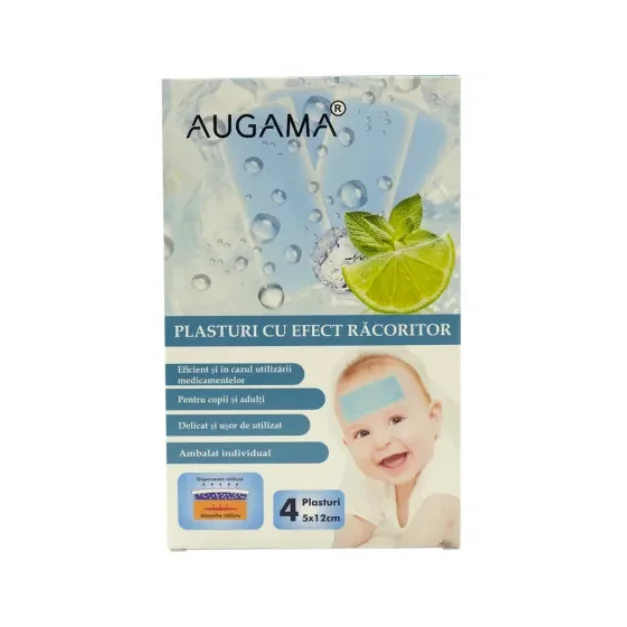 Plasturi Cu Efect Racoritor Pentru Copii, 5*12 Cm, 4 Bucăți, Augama