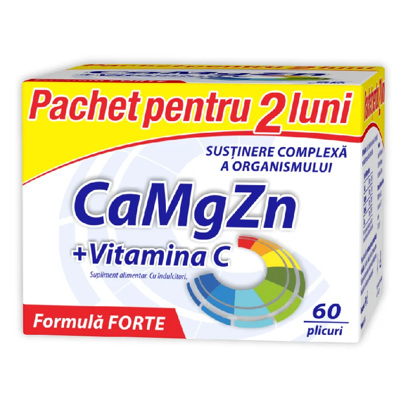 CaMgZn + Vitamina C, 60 Plicuri, Zdrovit