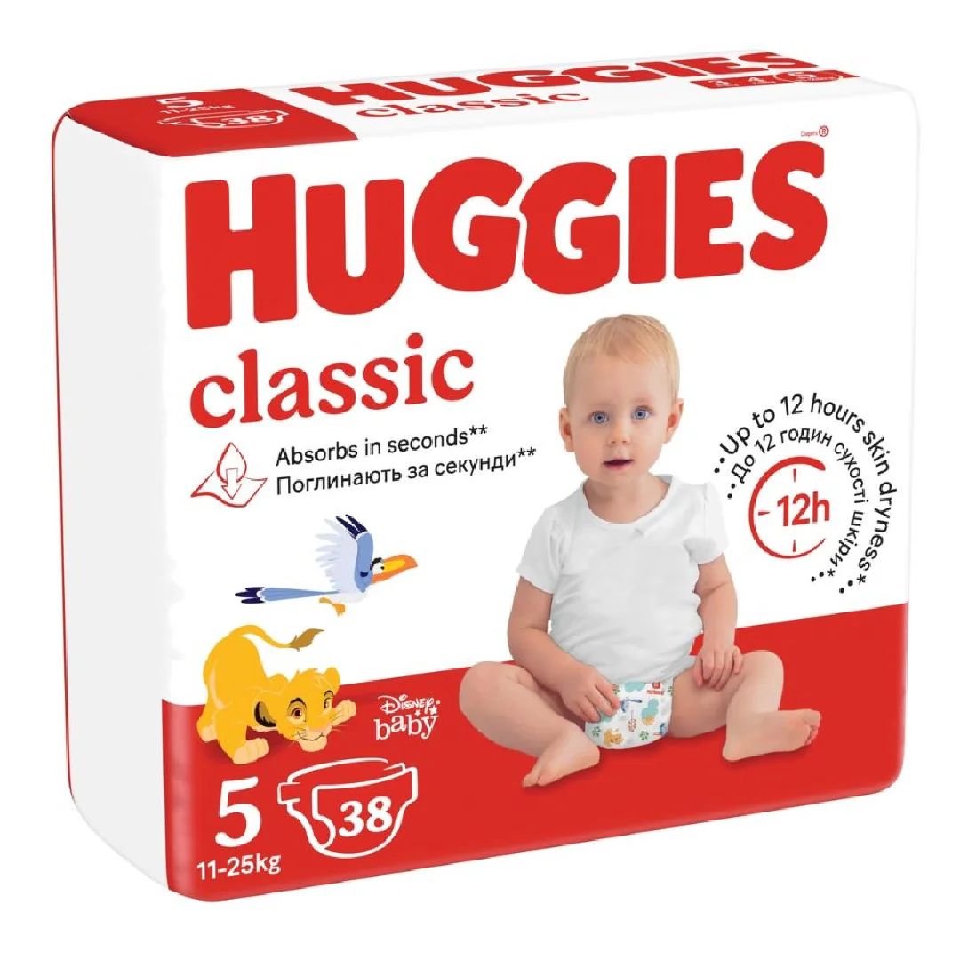 Scutece Classic Jumbo Nr. 5 11-25 Kg 38 Bucati Huggies
