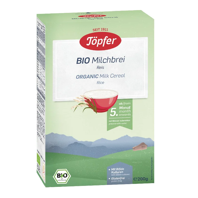 Cereale Bio Orez Cu Lapte +5 Luni, 200 G, Topfer
