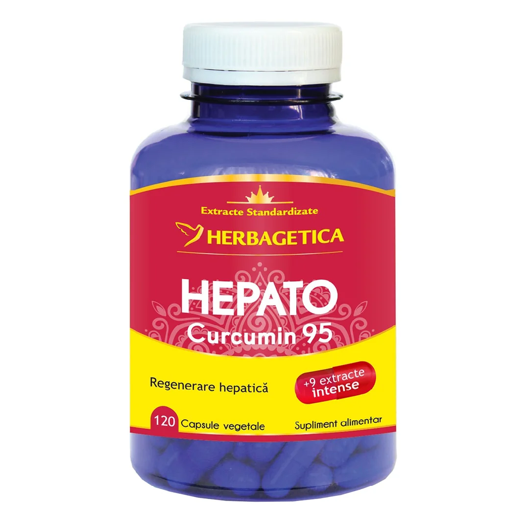 Hepato+ Curcumin 95, 120 Capsule, Herbagetica
