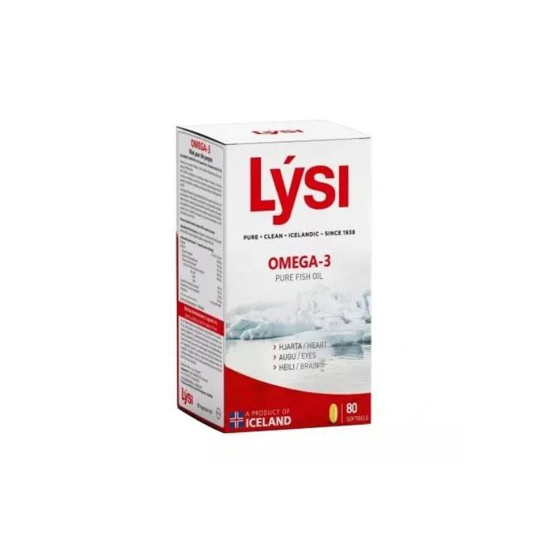 Omega 3 Cu Ulei Pur De Pește, 80 Capsule, Lysi