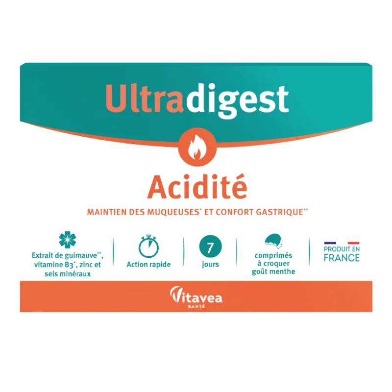 Ultradigest Acidite, 14 Tablete Masticabile, Vitavea