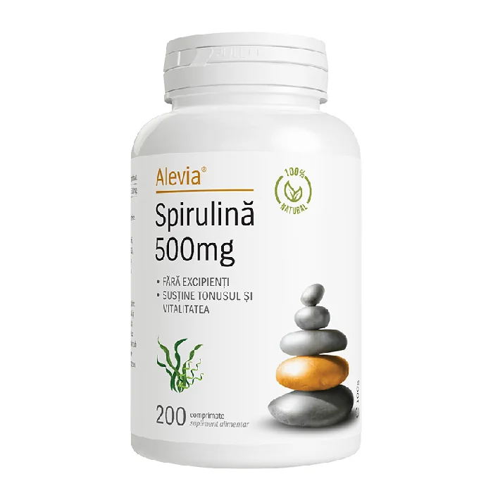 Spirulina 500mg, 200 Comprimate, Alevia