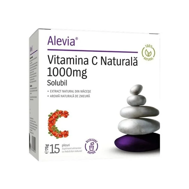 Alevia Vitamina C Naturala 1000mg, 15 Plicuri