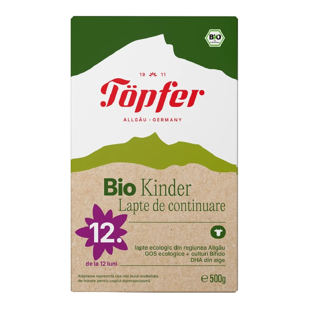 Formula Lapte De Continuare Bio 12L+, 500 G, Topfer
