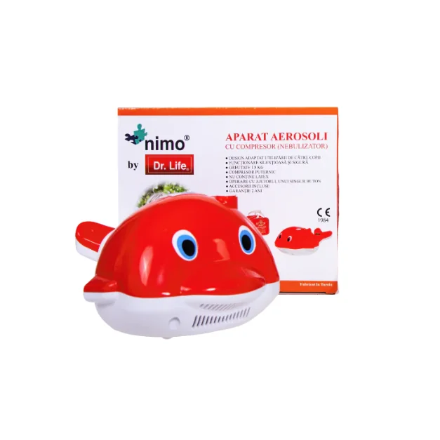 Aparat Aerosoli Nebulizator Cu Compresor, Delfin Nimo, Dr.Life