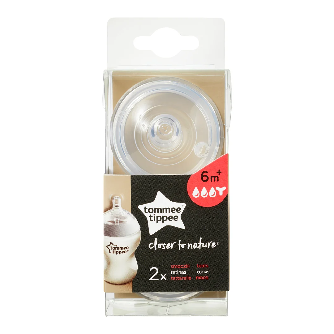 Tetina Din Silicon Pentru Hrana Densa, +6 Luni, 2 Bucati, Tommee Tippee