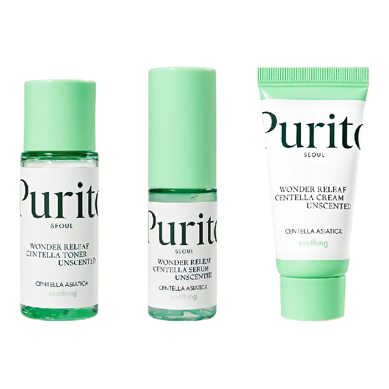 Mini Kit Set Wonder Releaf Centella Unscented, 30*15*15 Ml, Purito