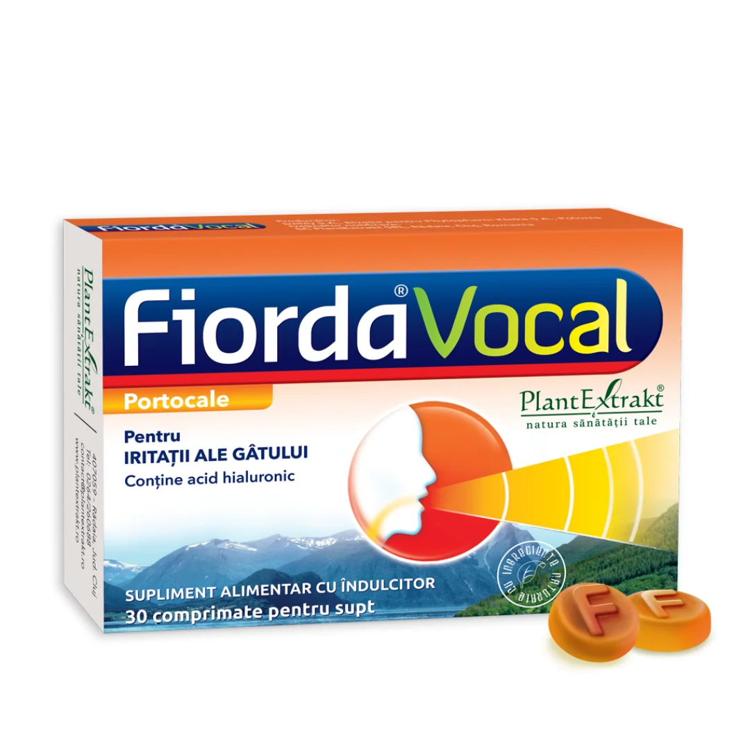 Fiorda Vocal Cu Aroma De Portocale, 30 Comprimate, PLANT EXTRAKT