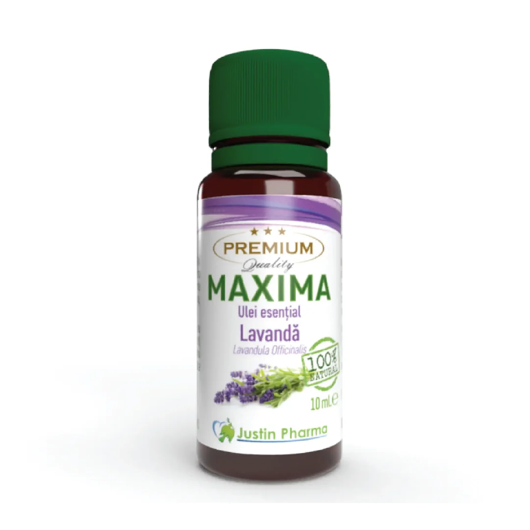 Ulei Esențial Lavandă Maxima, Uz Extern, 10 Ml, Justin Pharma
