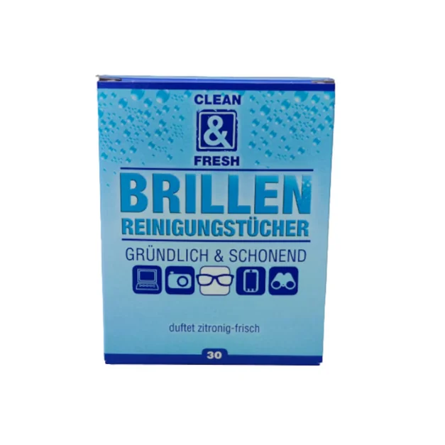 Șervețele Umede Pentru Ochelari, 30 Bucăți, Clean & Fresh