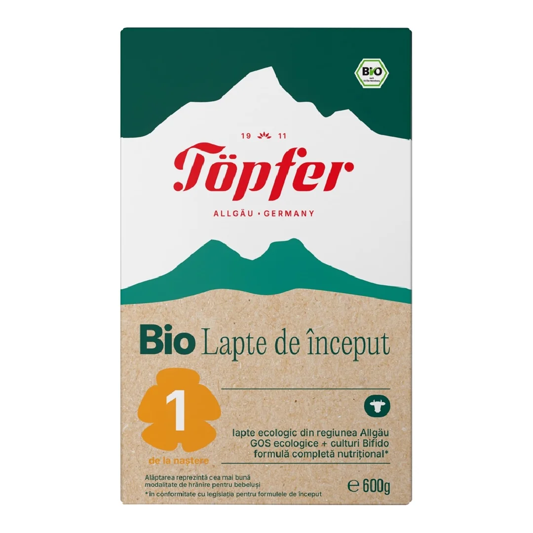 Formula Lapte De Început Bio 1, 0+ Luni, 600 G, Topfer