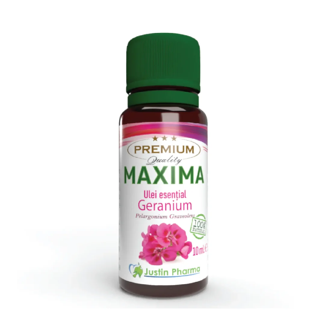 Ulei Esential Geranium Maxima, Uz Extern, 10 Ml, Justin Pharma