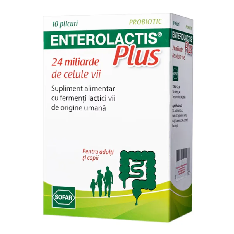 Sofar Enterolactis Plus, 10 Plicuri