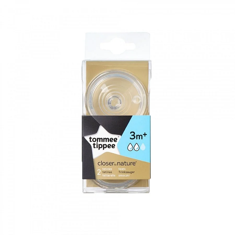 Tommee Tippee Tetina Cu Flux Mediu, 2 Tetine