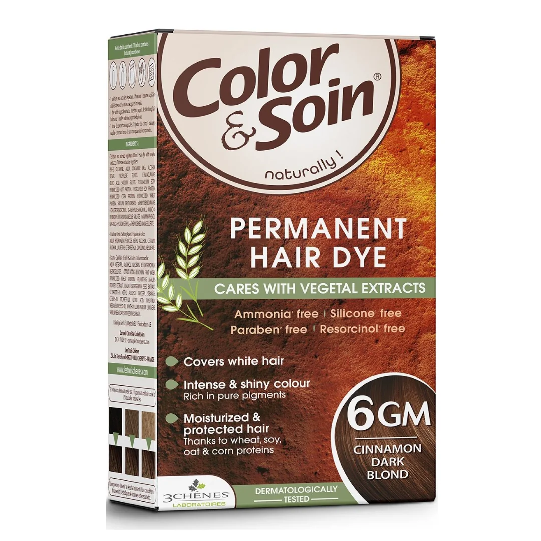 Vopsea De Par Fără Amoniac, Fără Silicon, Blond Scorțișoară, 6GM, Color & Soin