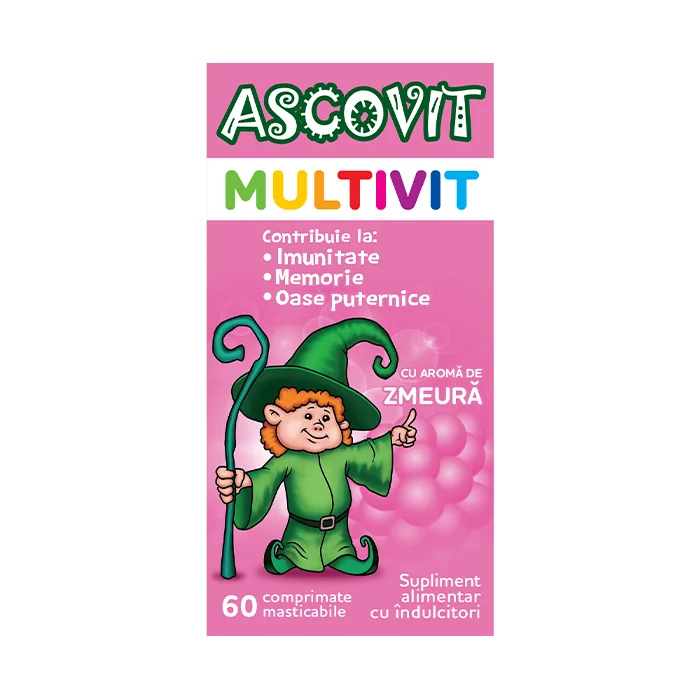 Ascovit Multivitamine, 60 Comprimate Masticabile