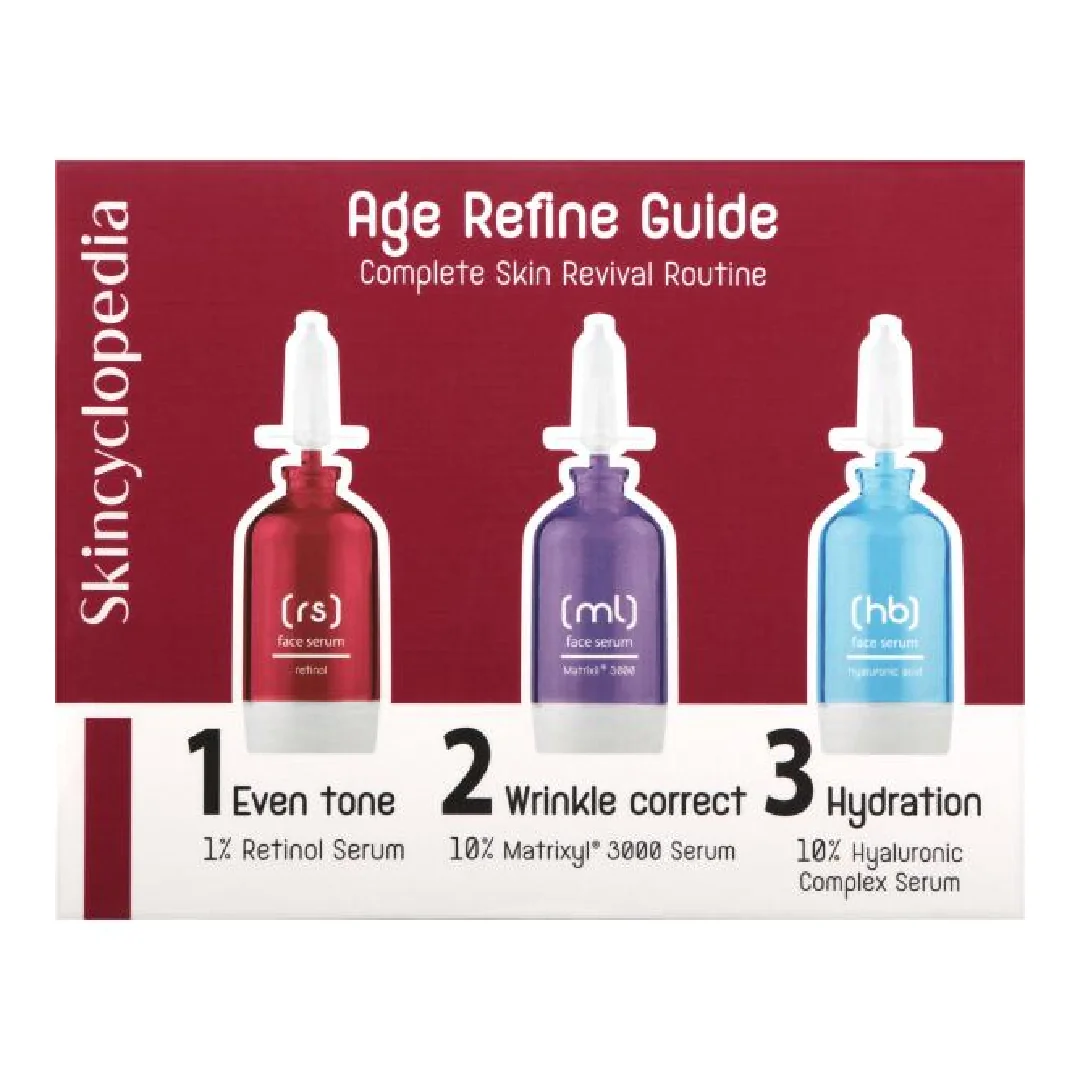 Set Seruri Antirid, Age Refine Guide, 3*15 Ml, Skincyclopedia