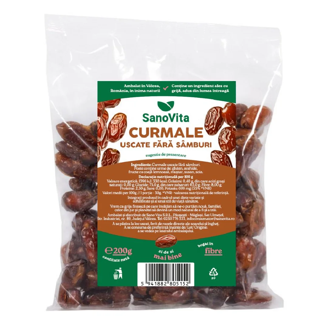Curmale Fără Sâmburi, 200 G, Sanovita