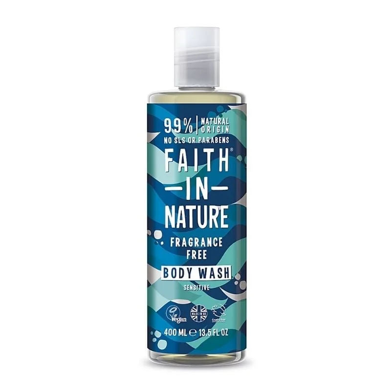 Faith In Nature Gel De Dus Natural Fără Parfum, Hipoalergenic, 400 Ml